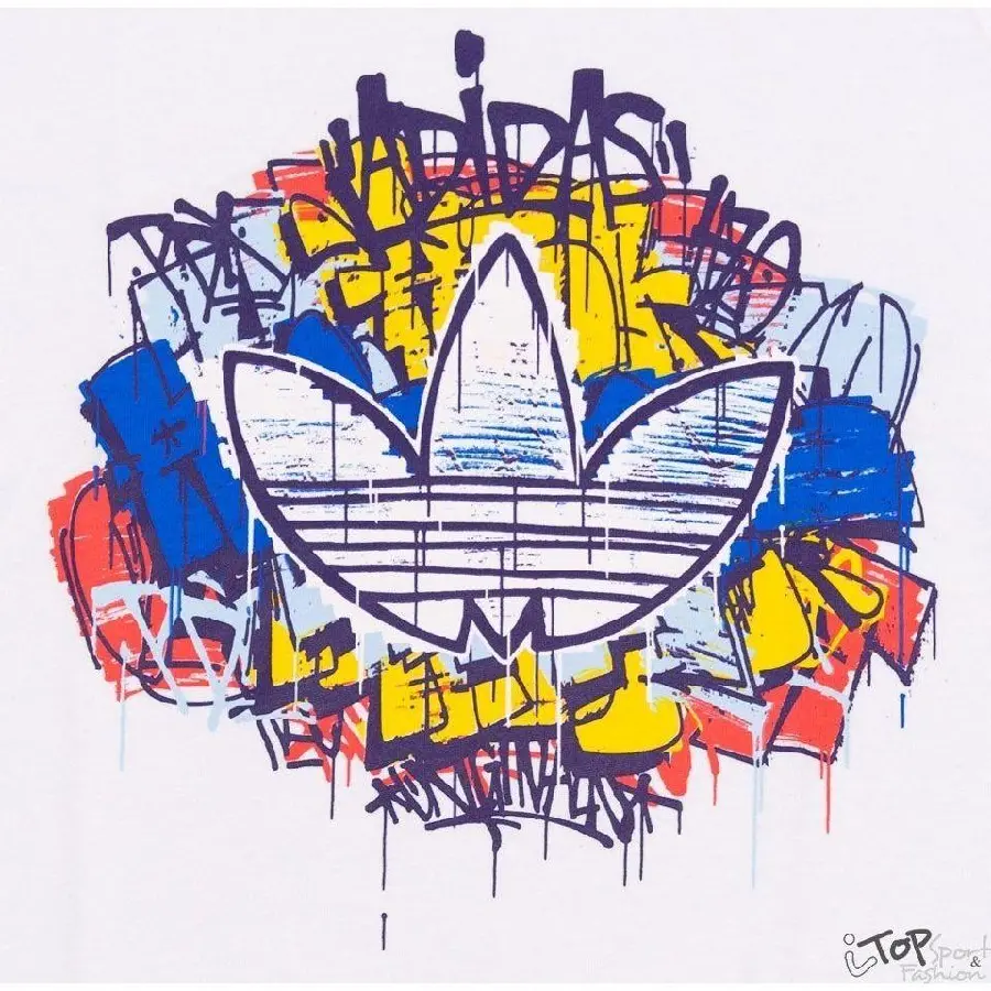 Colorful Adidas logo graffiti wallpaper a street art