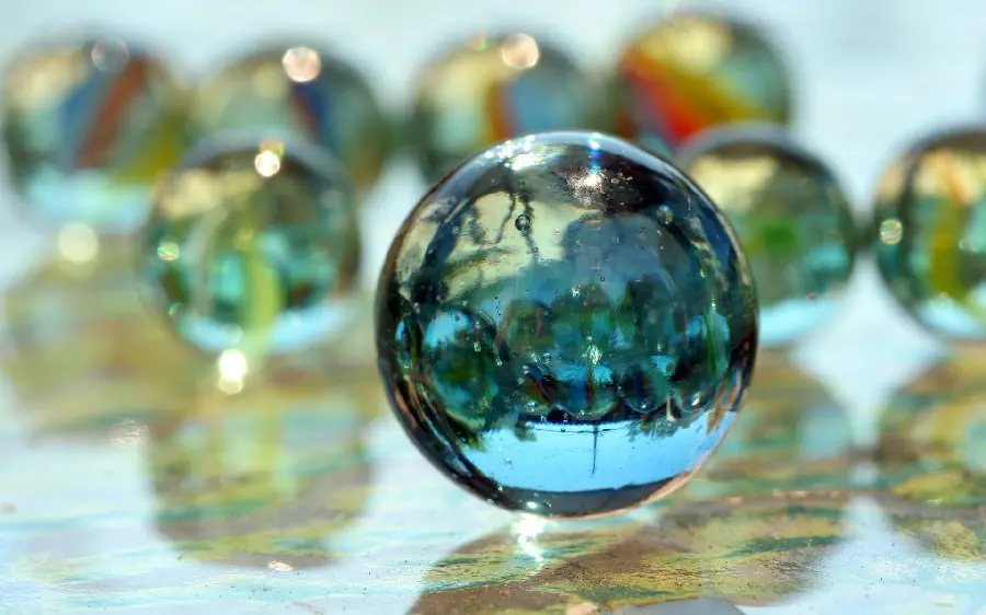 Zoomed Photo of Glass Marble