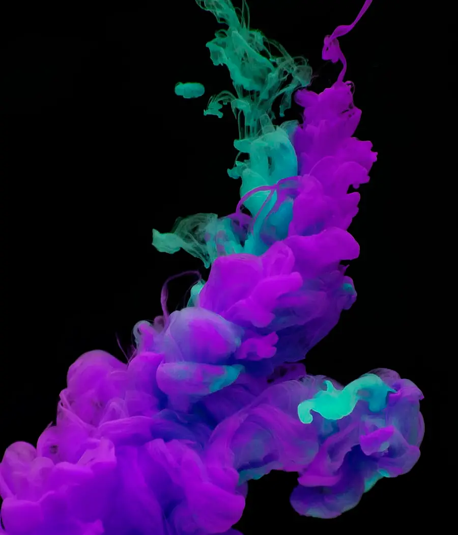 Lavender Purple and Green Color Combination on Black Background