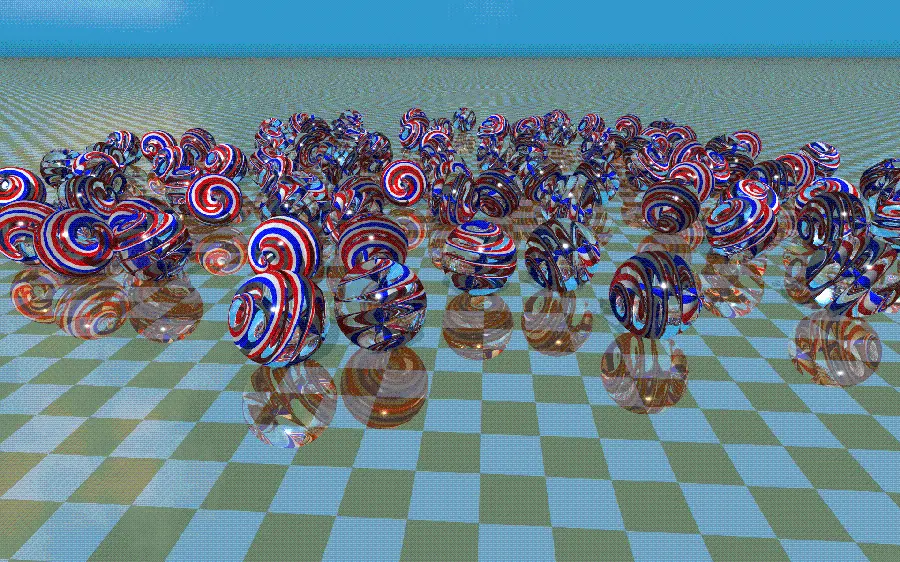3D Glass Marble In the software