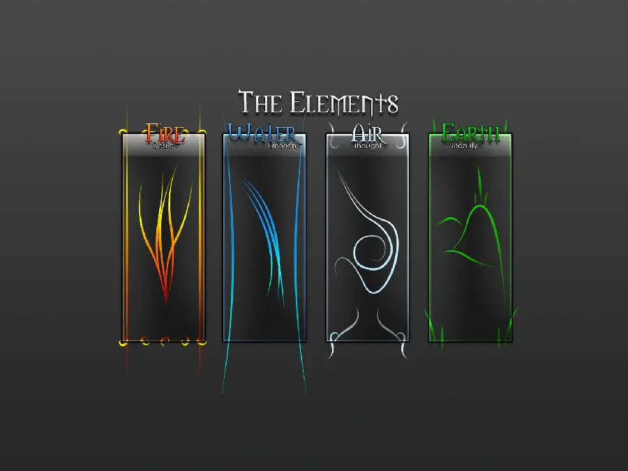 Wallpapers and backgrounds of various natural magic elements