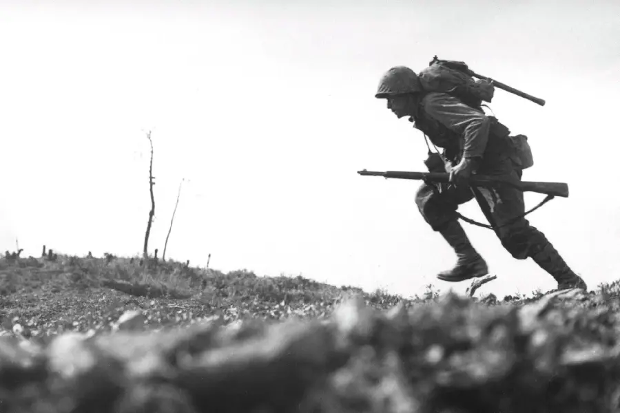 Photo of the battlefield in World War II