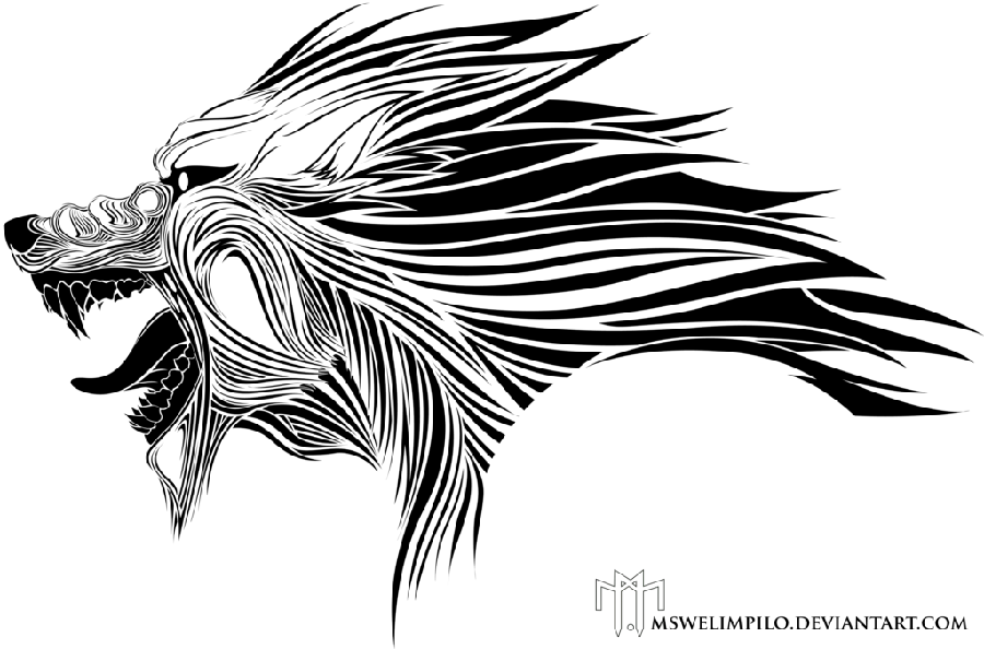 Special profile picture in the form of a wolf drawing png