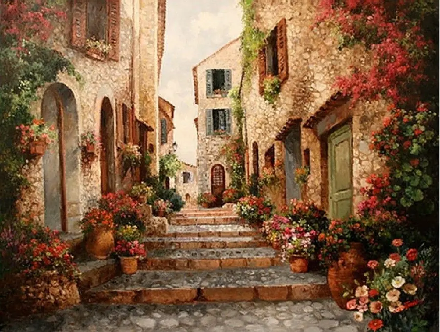 Image of the stepped alleys of Italy