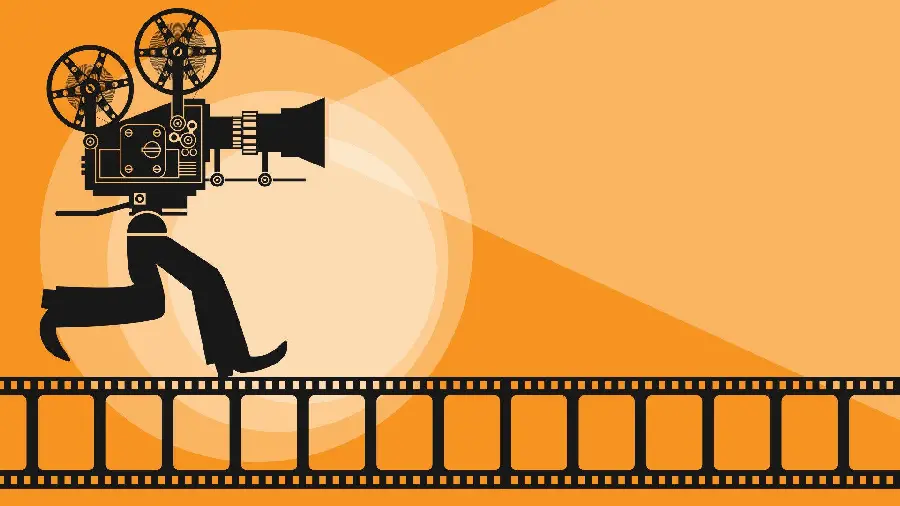 Cartoon and graphic image of filming and directing