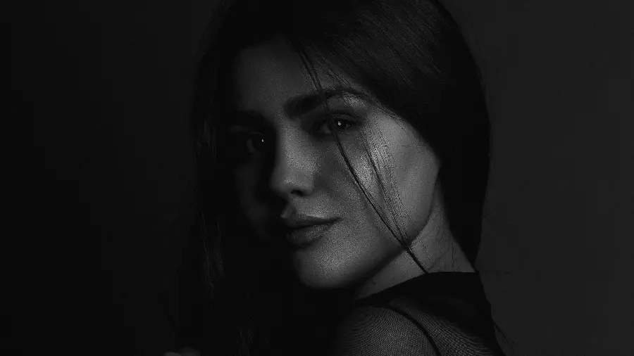 Beautiful woman profile photo