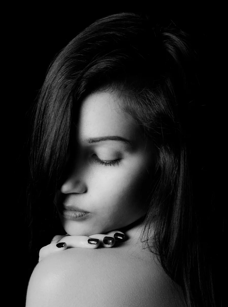 Beautiful woman profile photo