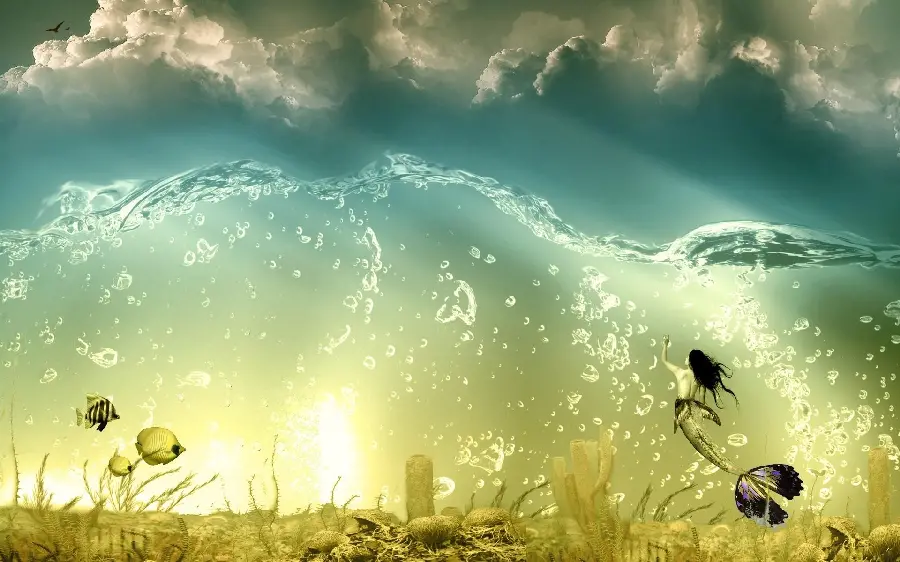 Surreal Underwater Computer and Laptop Wallpaper