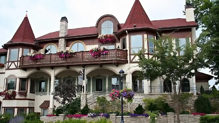 Spectacular and attractive view of Victorian architecture style with gable roof