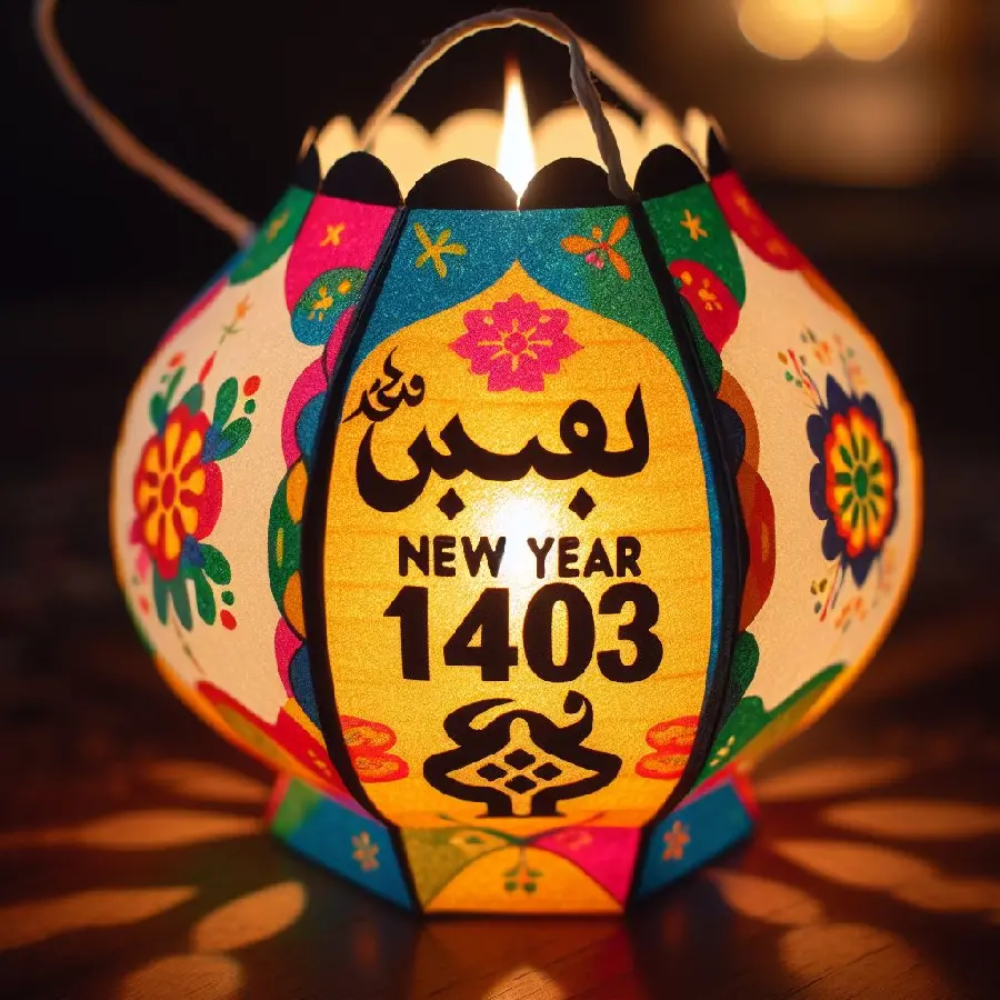 Photo of a congratulatory message for Nowruz and the year 1403 in English