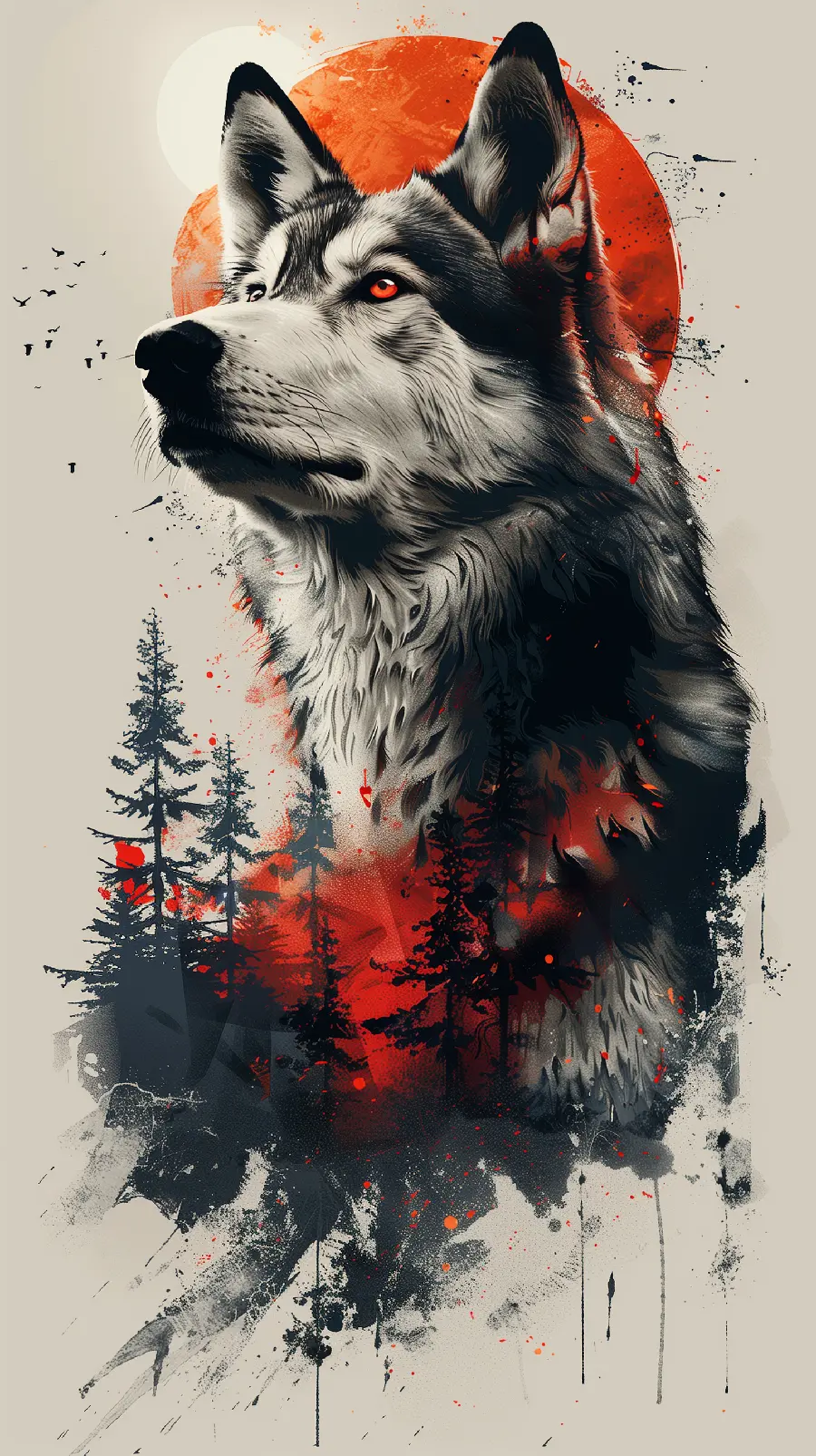 Ghost Wolf Wallpaper for New iPhone and Samsung