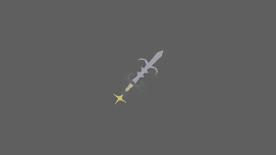 Minimalist and gray photo with a cool sword