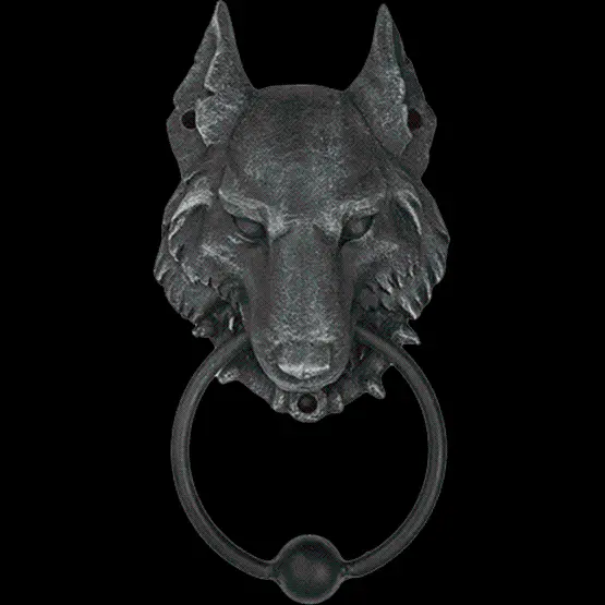 Black and White Wolf Wallpaper PNG for Making Antique Door Handles