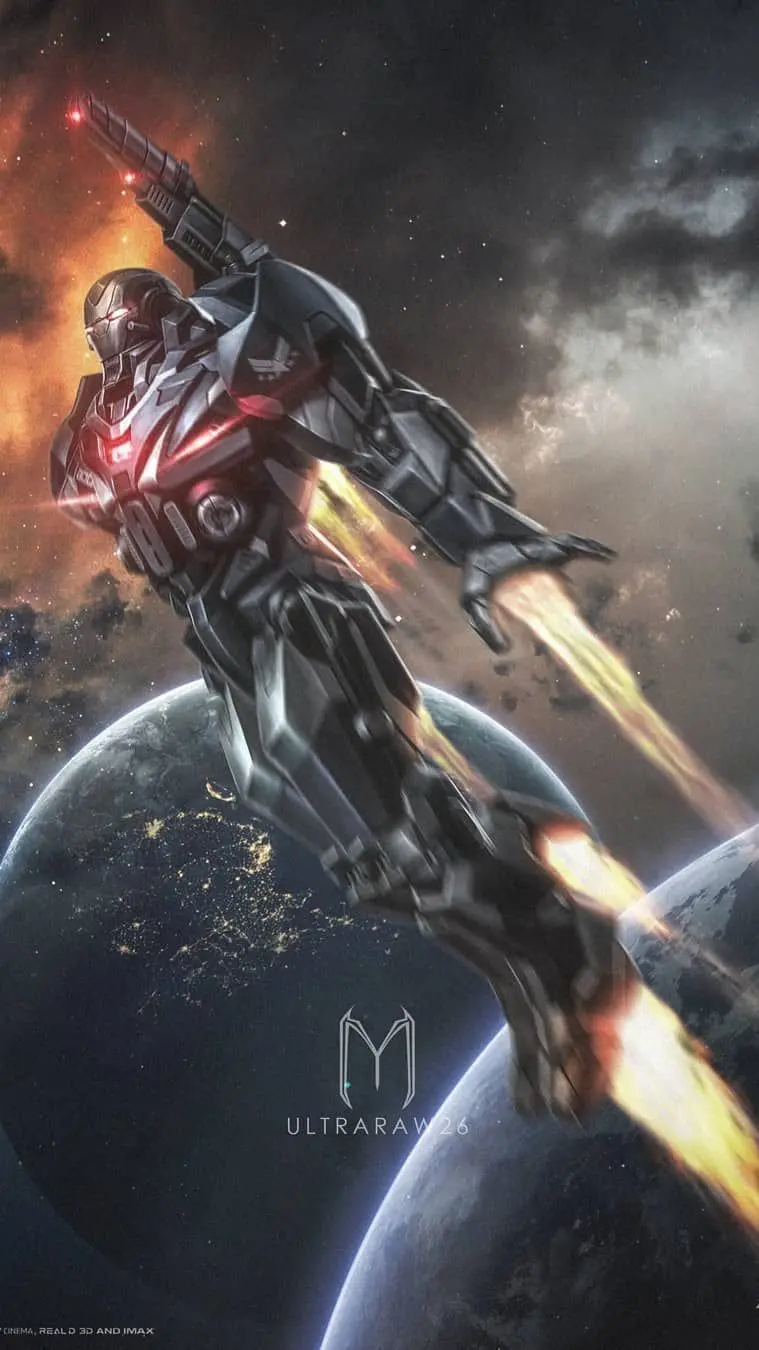 Exciting background image with a war machine design suitable for iPhone