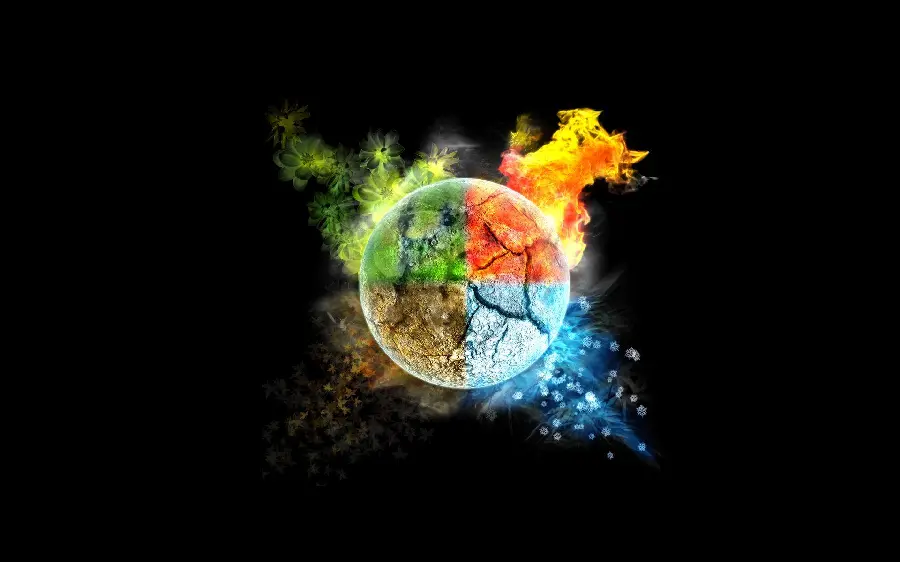 Avatar Elements Wallpaper with a Korean Background Design for Yinyang Lovers