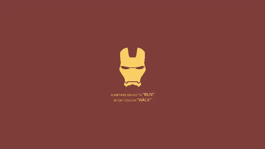 Simple Minimal Iron Man Wallpaper for Photoshop