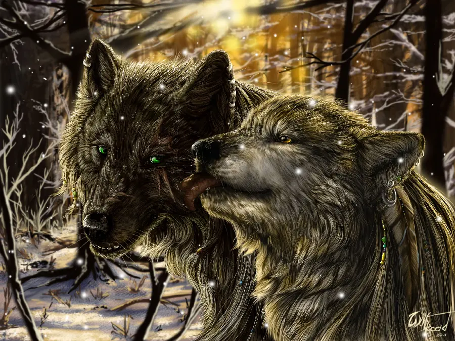 Elemental Wild Wolves Background