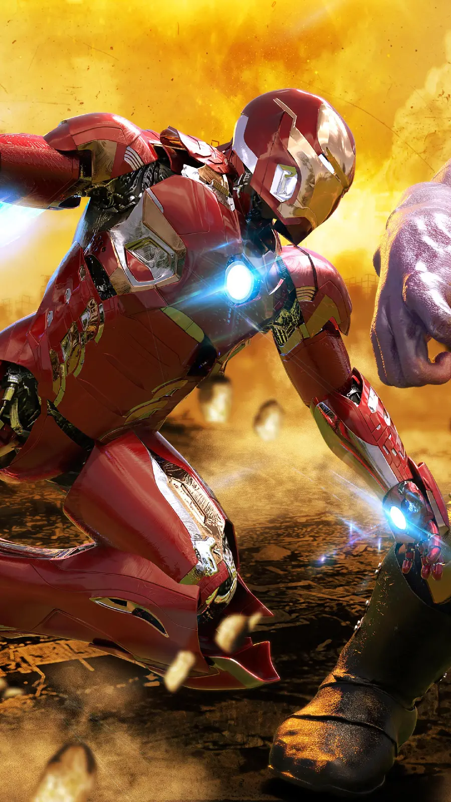 Iron Man and Thanos wallpaper