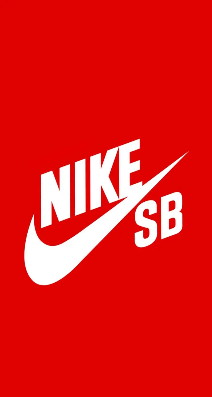 Red Background with High Quality Nike Logo