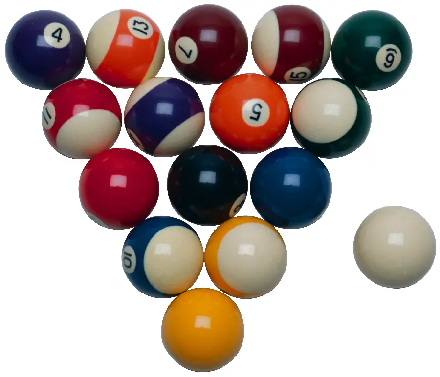 High Quality Billiard Balls Photo on White Background