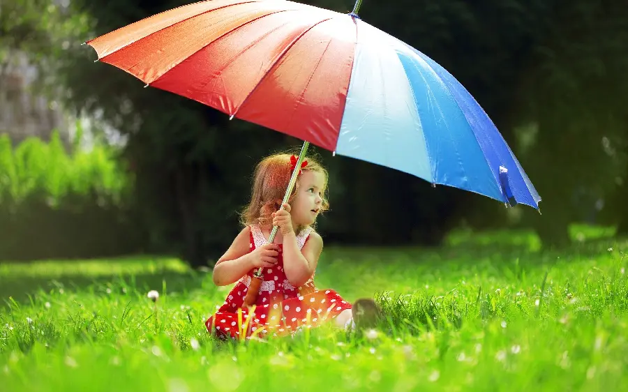 Girl with umbrella