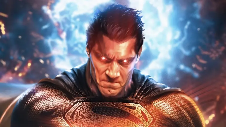 Photo of Henry Cavill in the Black Superman costume