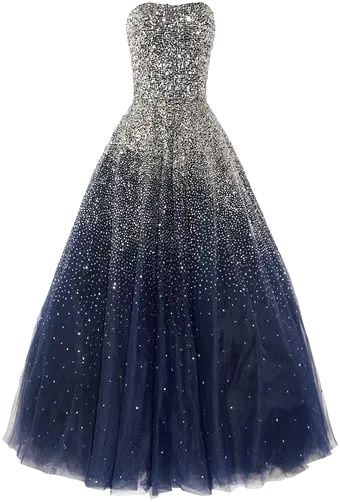 Photo without background of evening dress for graphic works in png format