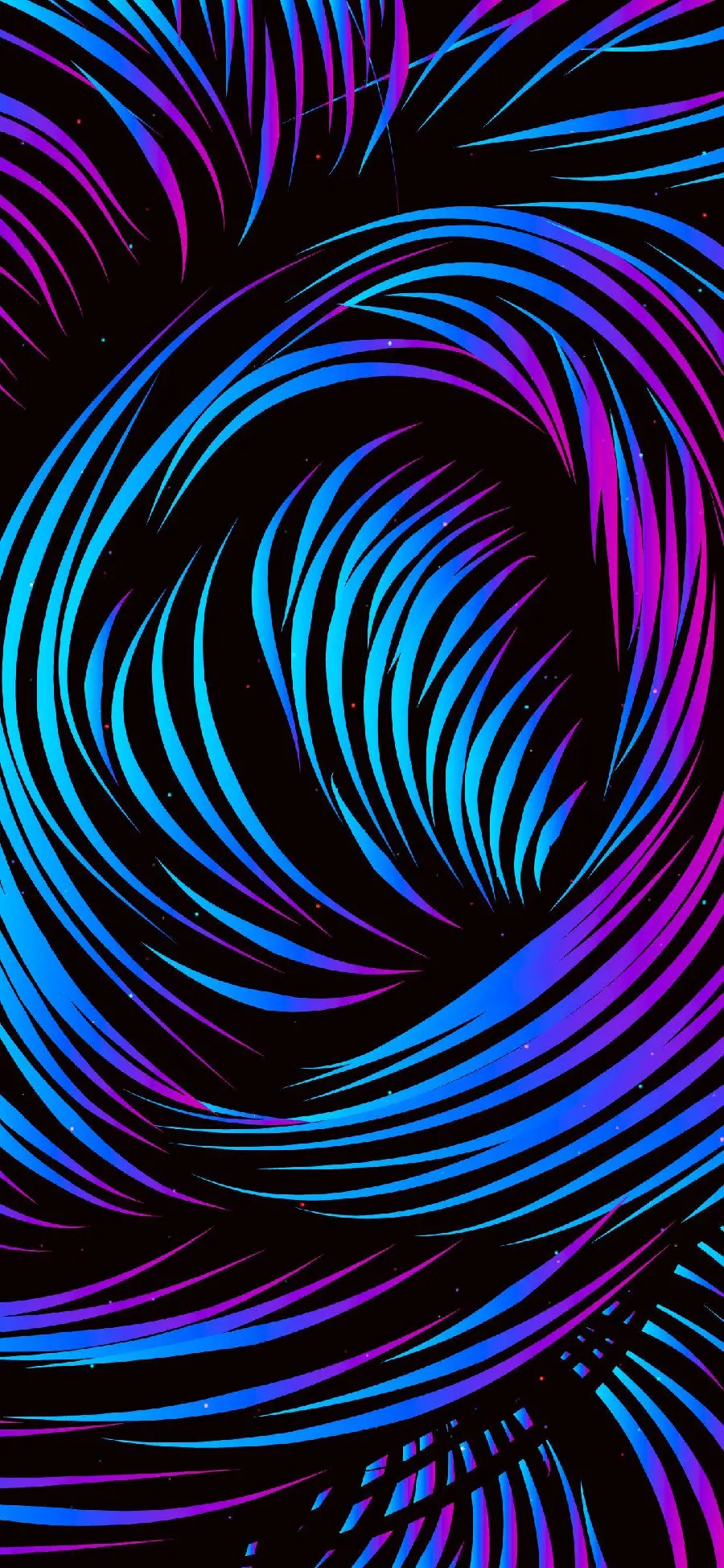 iPhone wallpaper of blue purple lights winding and cool