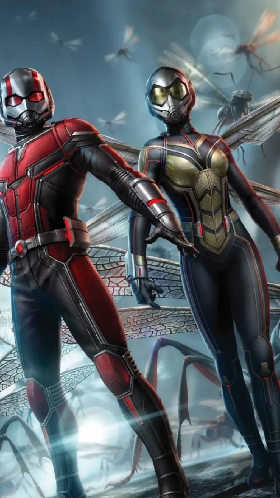 Wallpaper of two popular Marvel superheroes Ant-Man and the Wasp