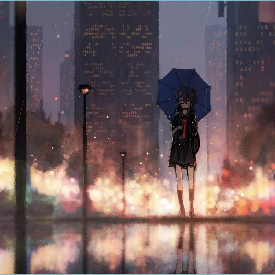 Girl with umbrella