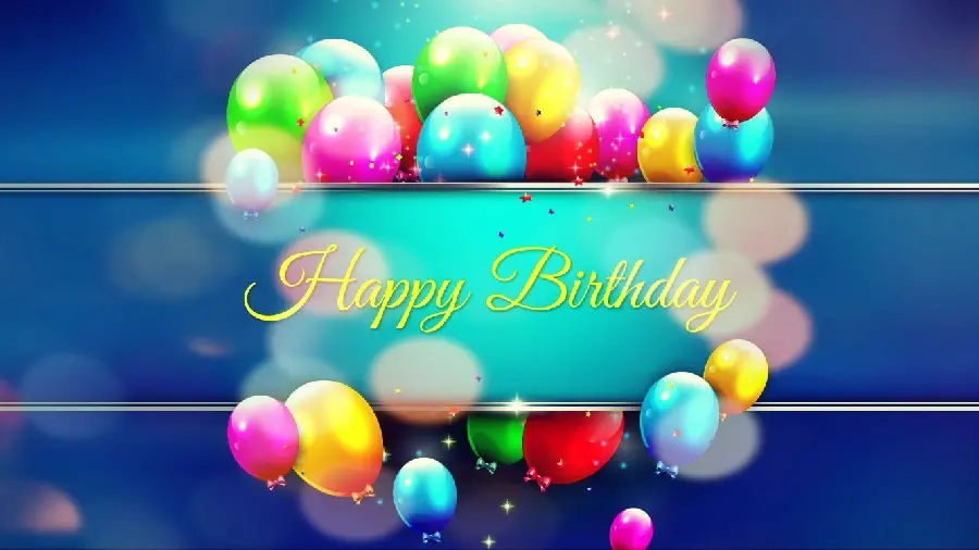 Download Happy Birthday Balloons Postcard