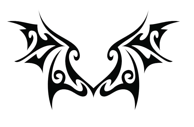 Angel Wings and Heart Tattoo PNG