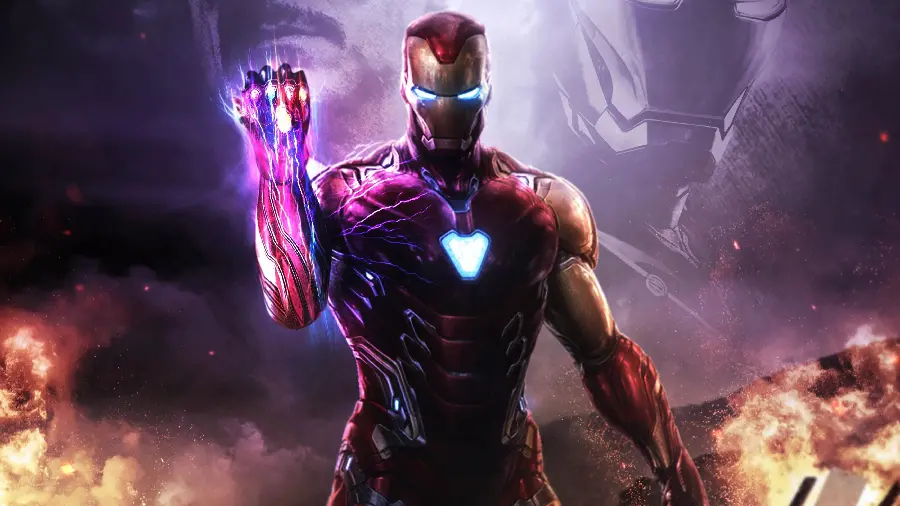 Photo from the Marvel Cinematic Universe and the fight of Iron Man and Thanos