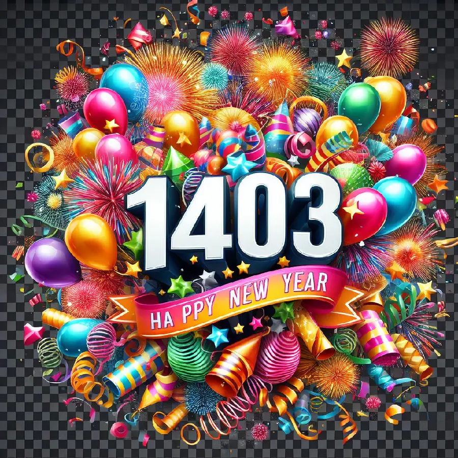 Congratulations and text for Nowruz and the year 1403 with English text