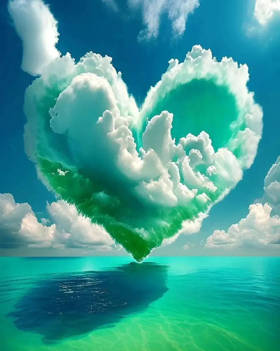 Heart-shaped cloud profile picture