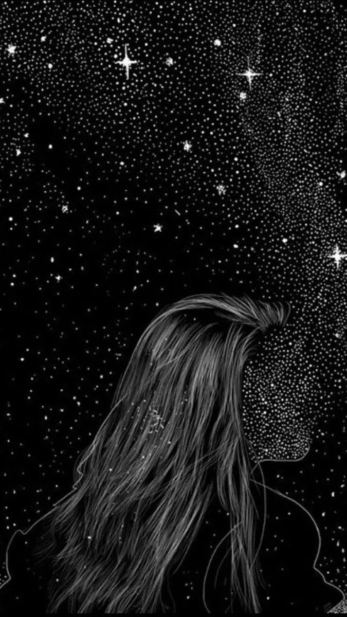 Wallpaper of a couple and a set with a girl's wife on a black background
