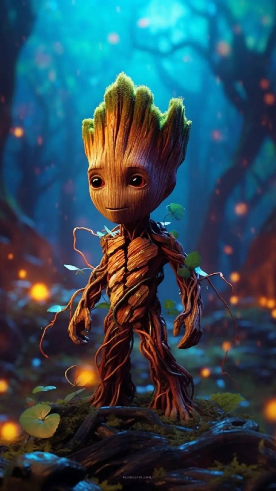 A very beautiful phone background with a Groot design