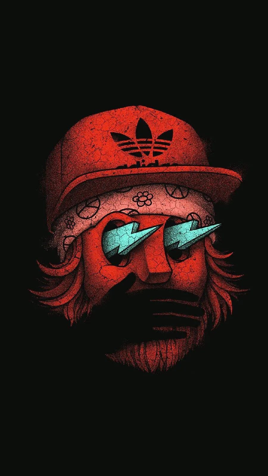 Exciting and scary background of attractive Adidas graffiti