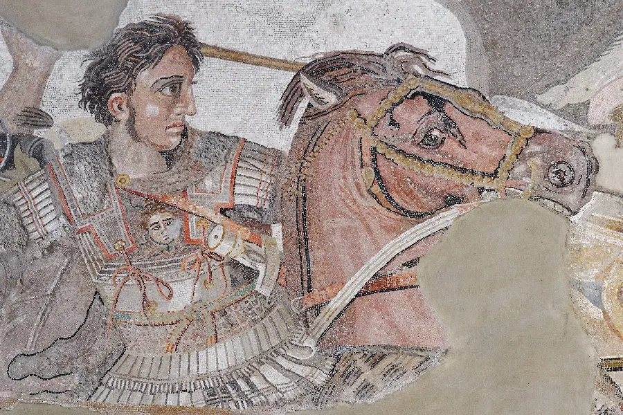 Alexander the Great Painted Picture Photo with Small Tiles