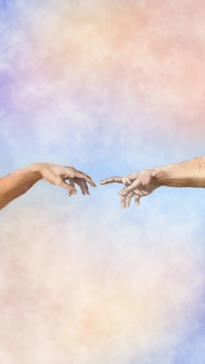 Download Michelangelo's Hands iPhone Mobile Wallpaper