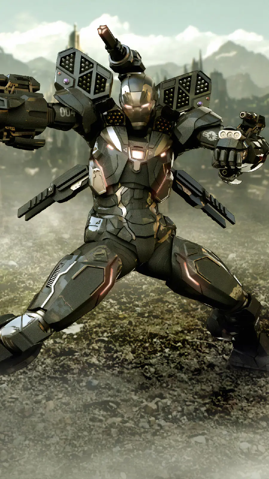 Profile photo and background for iPhone of war robot