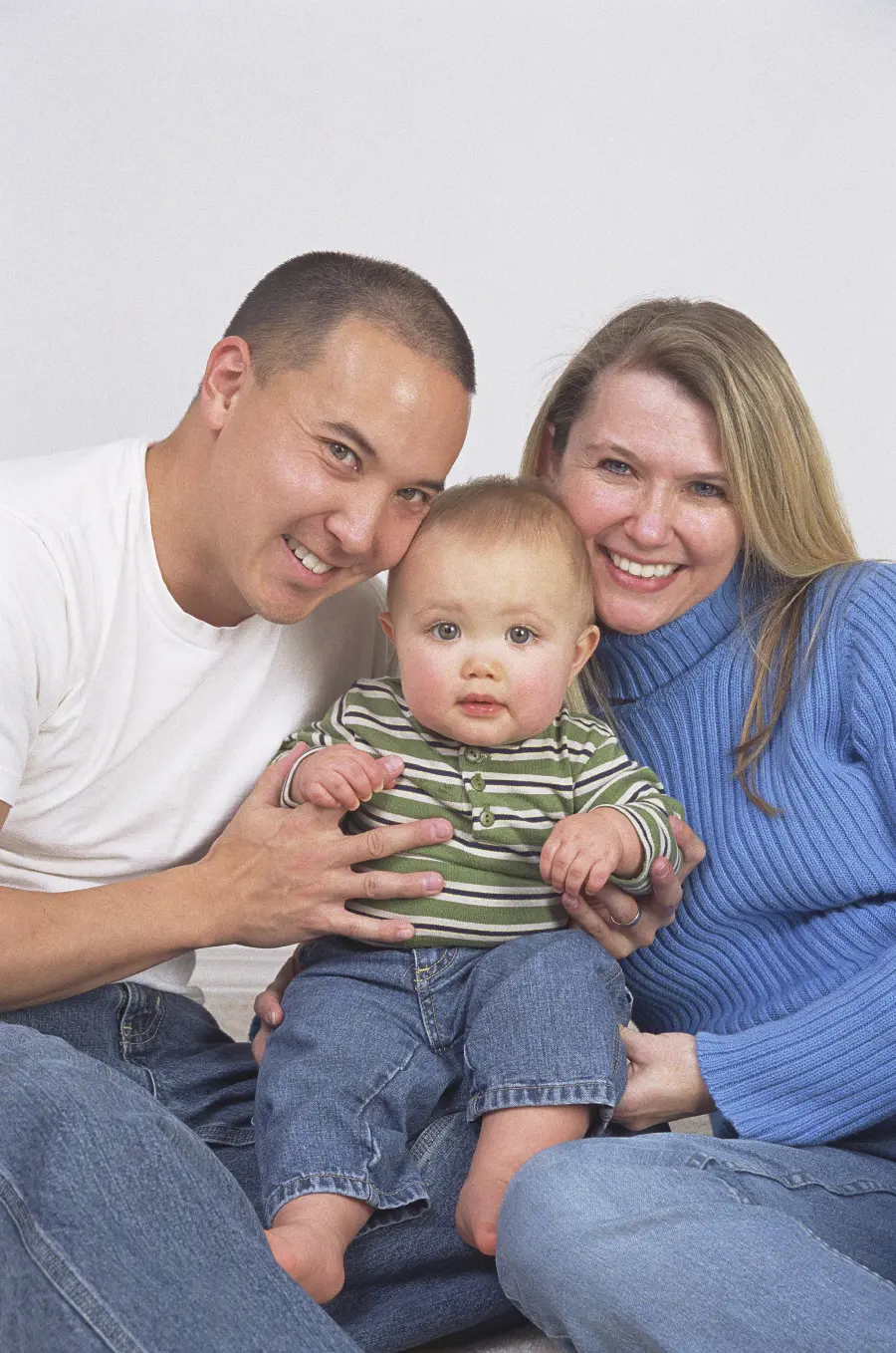 Baby and baby photo with family and parents