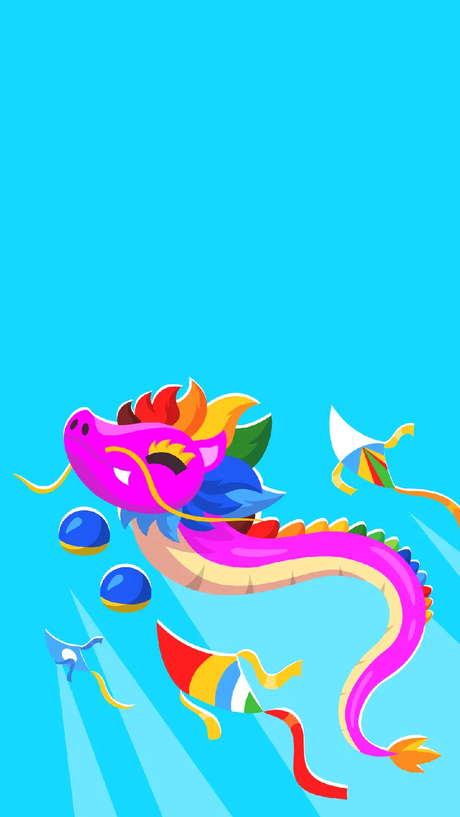 Cartoon dragon wallpaper on a background with beautiful color