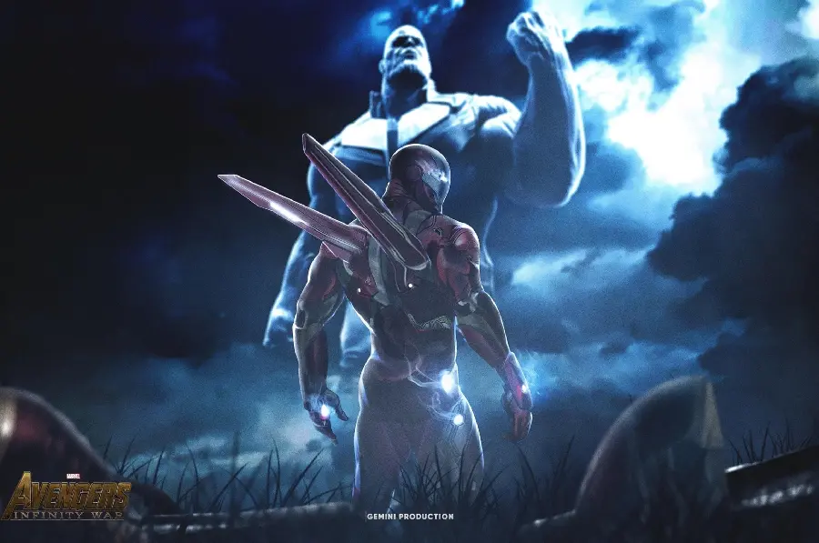Iron Man and Thanos Background Photo