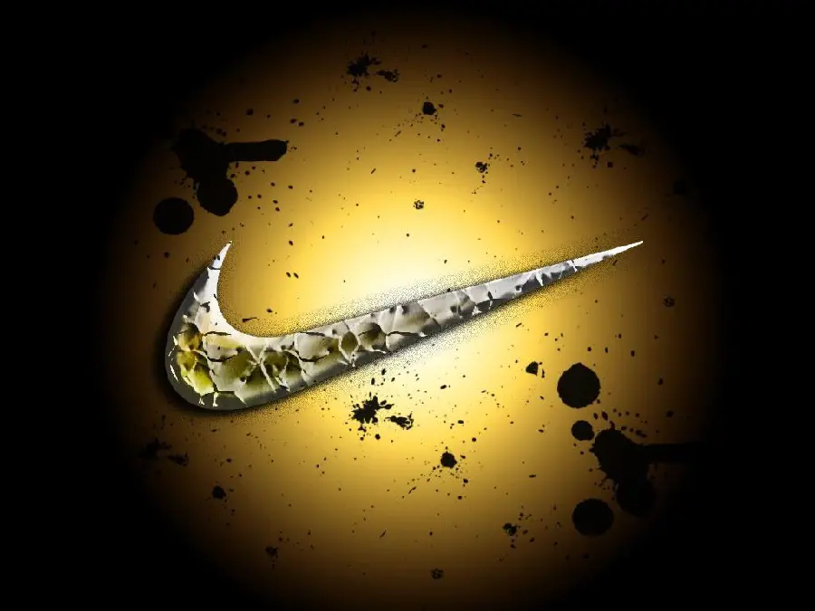 Nike logo wallpaper next to the golden sun for Instagram highlight