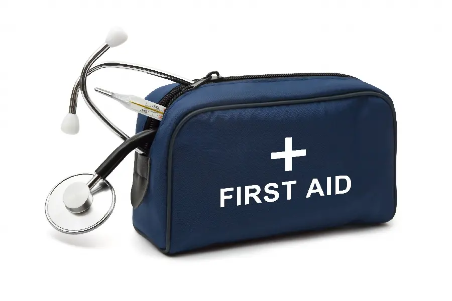 Photo of a first aid kit in medicine