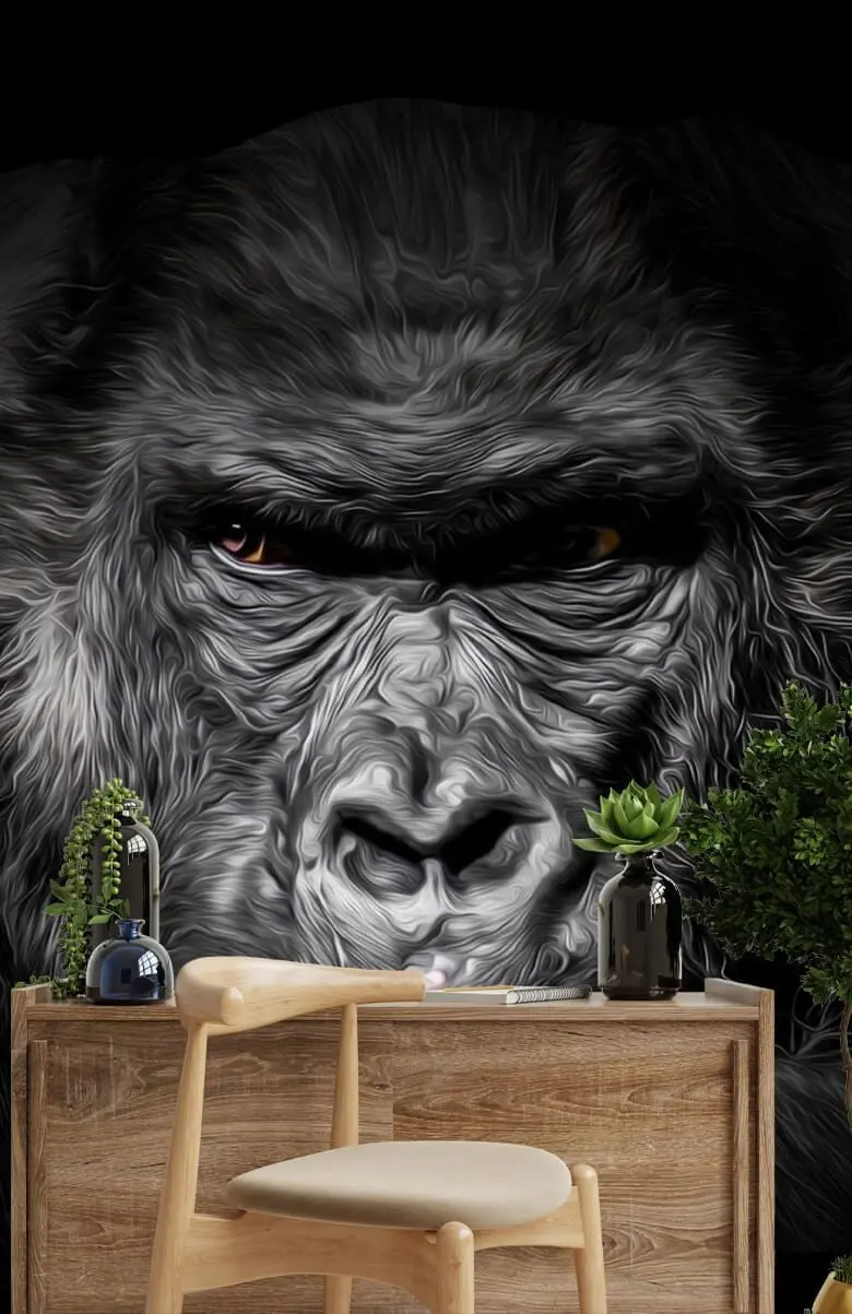 Silverback Gorilla Wallpaper Print Photo