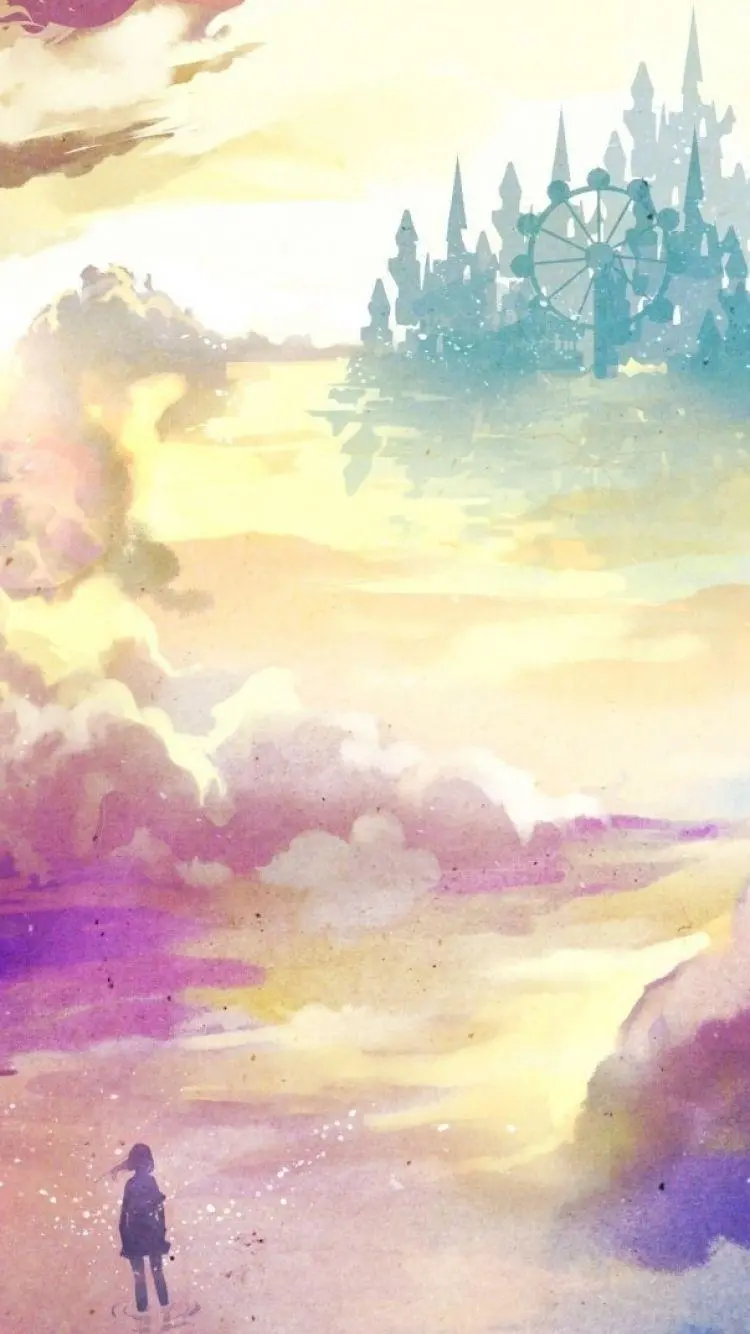 Watercolor painting for iPhone wallpaper