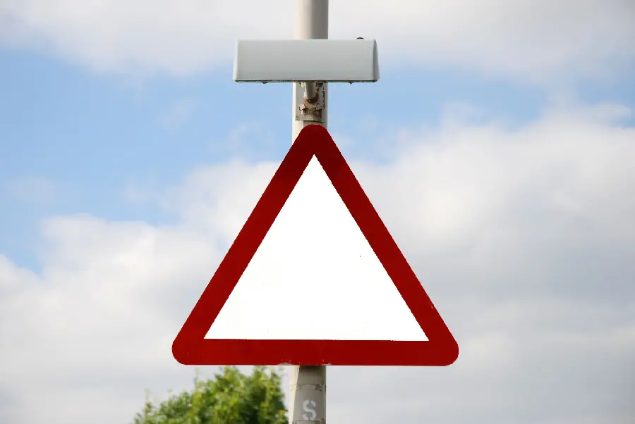 Danger triangle design text writing template and box
