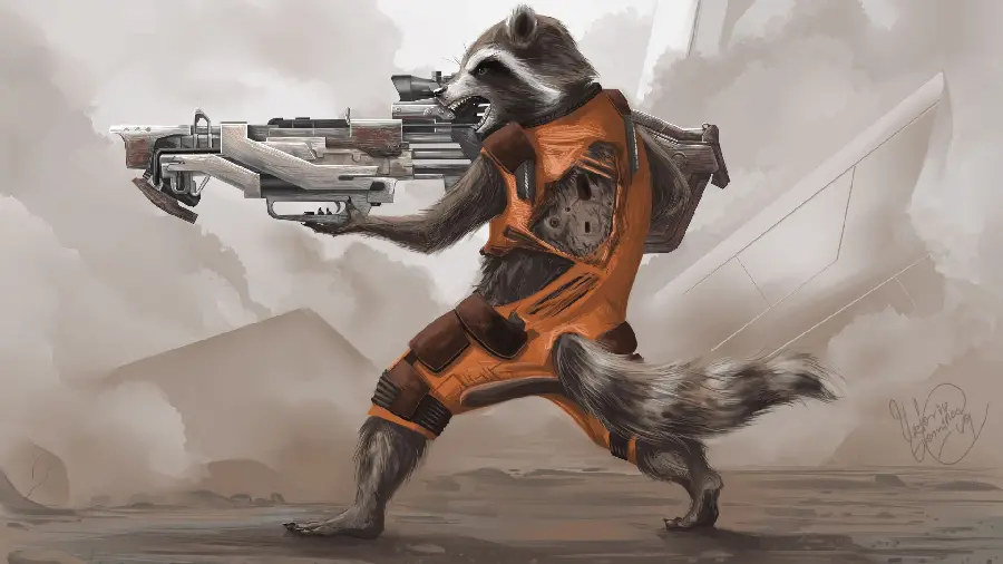 Rocket Raccoon Stock Photo
